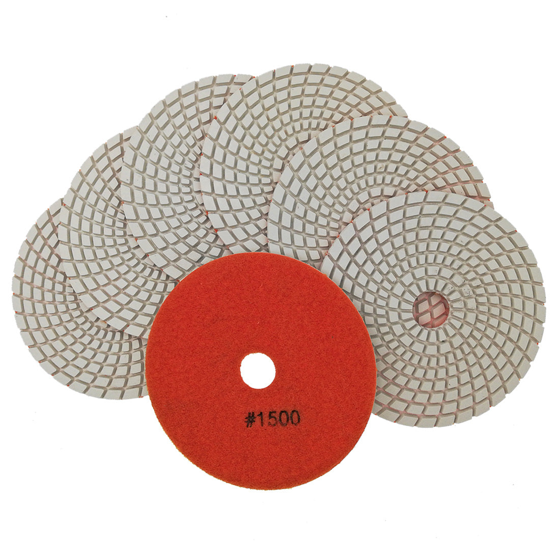 SHDIATOOL 5" Diamond Polishing Pads White Resin Bond for Marble Granite Wet Diamond Sanding Disc Pack of 6pcs or 7pcs - SHDIATOOL