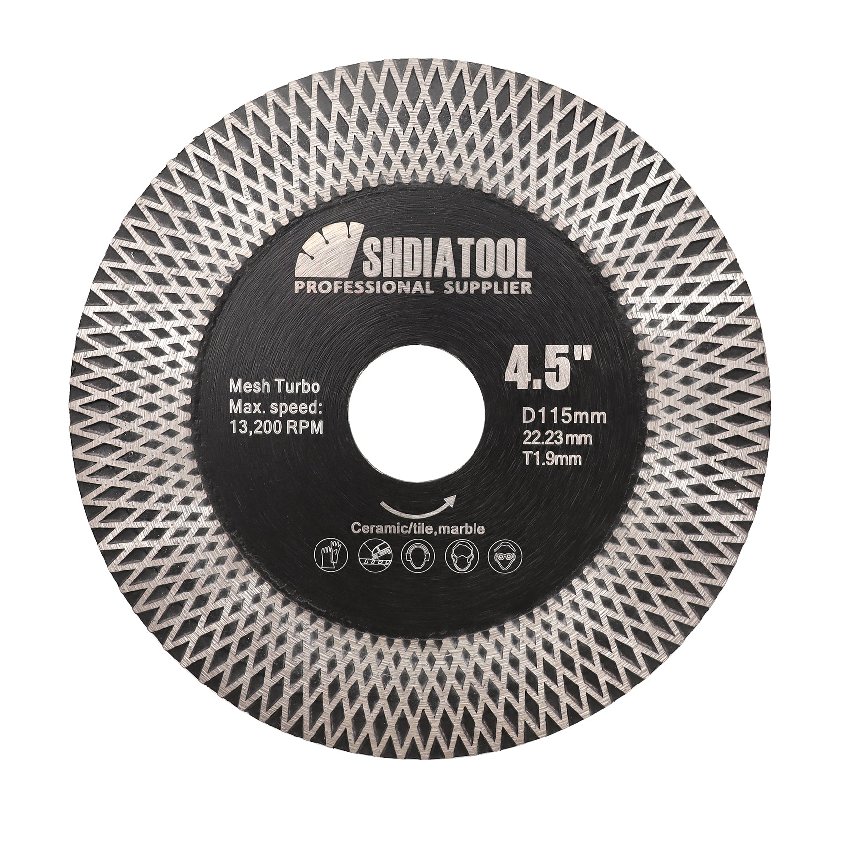 SHDIATOOL X Mesh Turbo Double Sided Diamond Cutting Grinding Disc for Tile Ceramic Marble Stone 4''/4.5''/5'' - SHDIATOOL