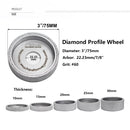 5"/125mm Vacuum Brazed Diamond Flat Wheel Beveling Wheel - SHDIATOOL