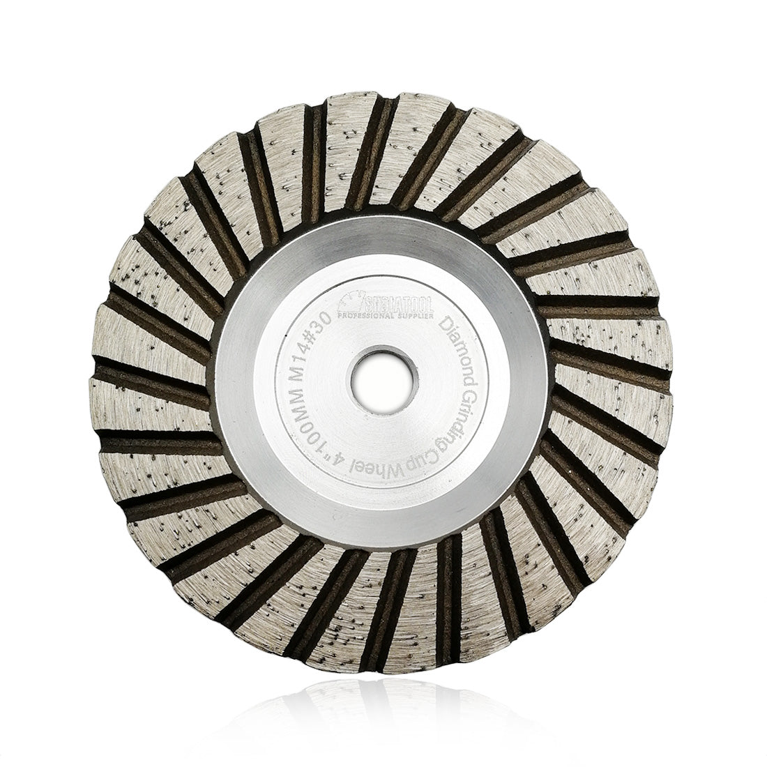 SHDIATOOL Diamond Turbo Cup Wheel with Aluminum Body for Granite Marble Concrete Brick Lower Noise Turbo Cup Disc 4" 5" - SHDIATOOL