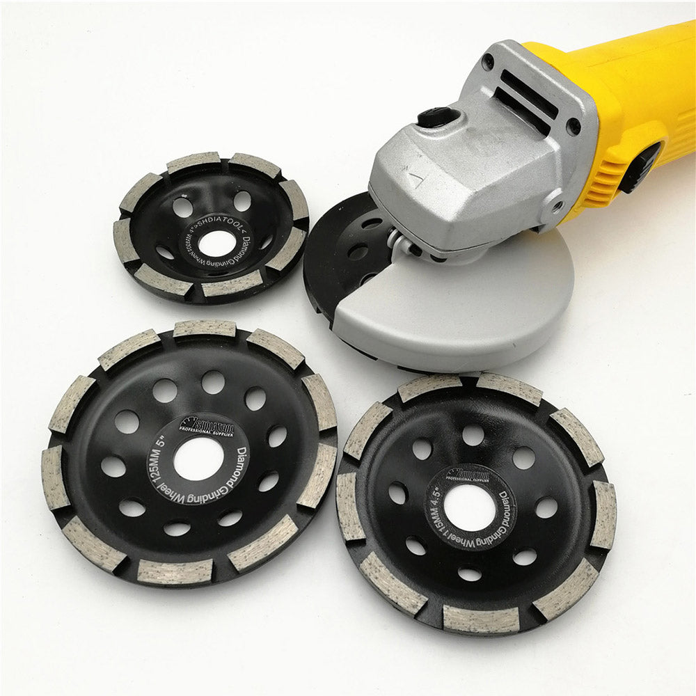 SHDIATOOL Diamond Single Row Grinding Cup Wheel for Concrete Masonry 2 sizes available 4" 5" - SHDIATOOL