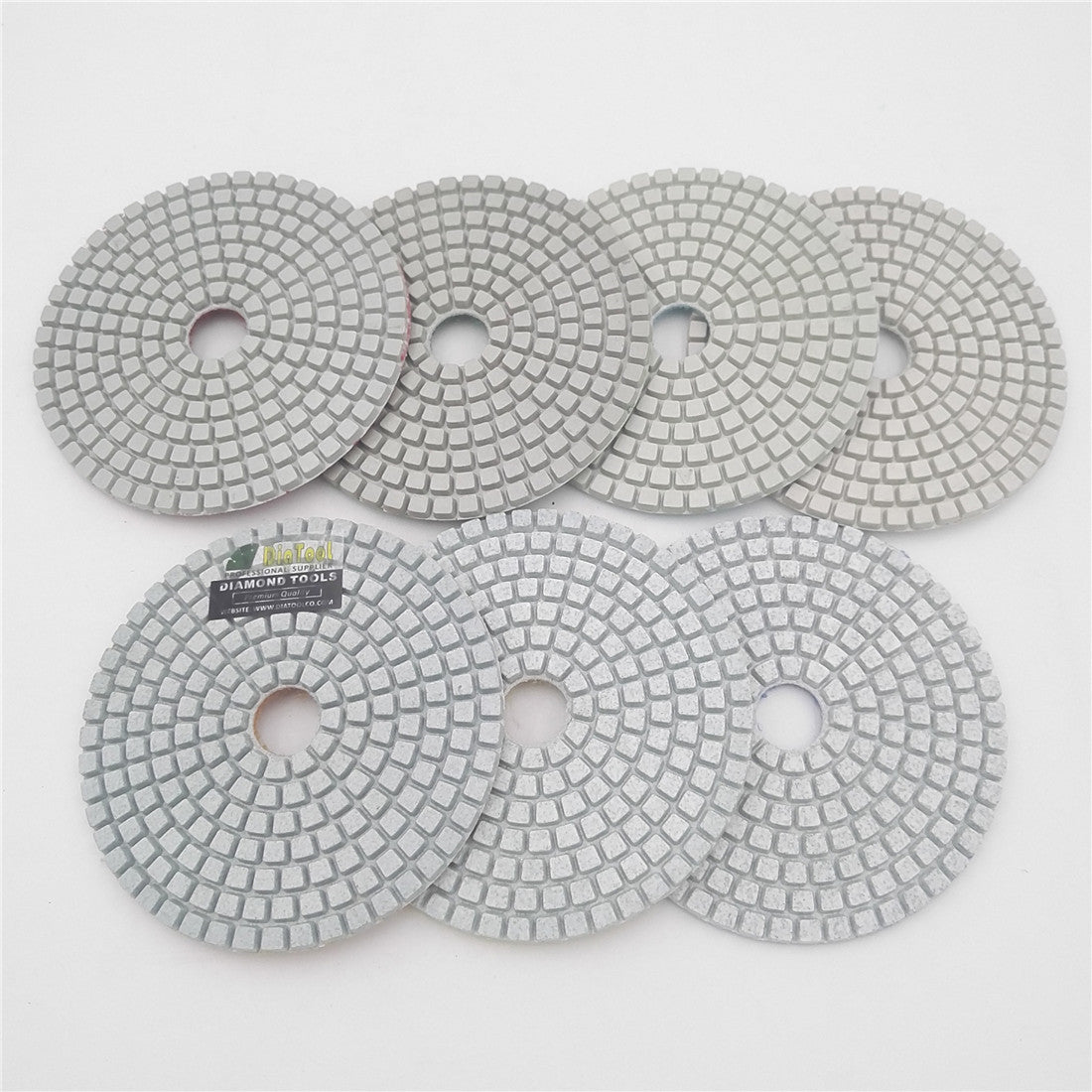 4 inch White bond Wet Diamond Polishing Pads for Granite Marble 7pcs/set - SHDIATOOL