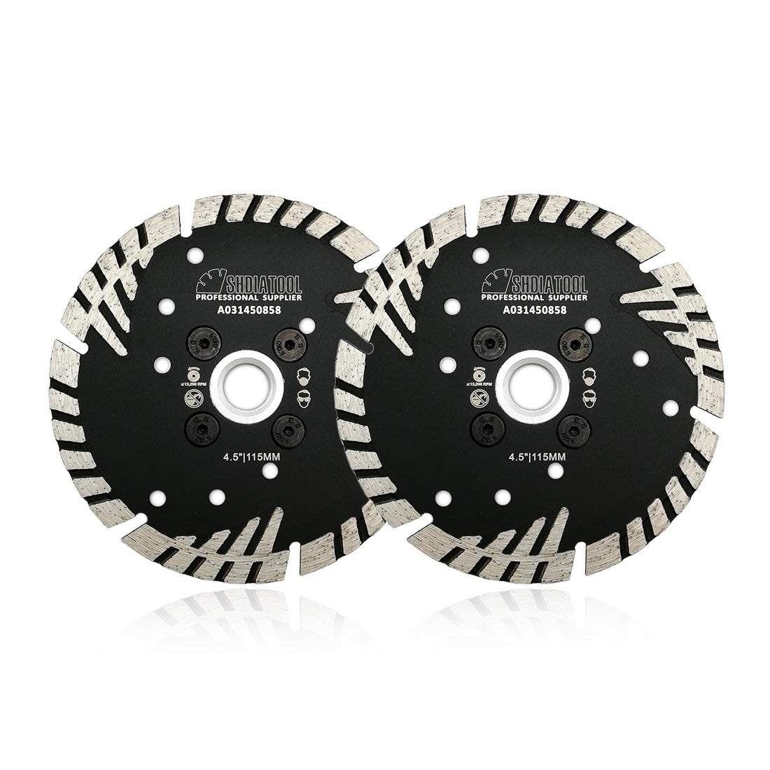 SHDIATOOL Diamond Turbo Blade with Slant Protection Teeth with 5/8-11 Thread for Concrete - SHDIATOOL