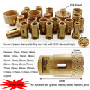 25pcs/set Dry Golden Diamond Drill Bits for Porcelain Tile Granite Marble M14 Thread - DIATOOL