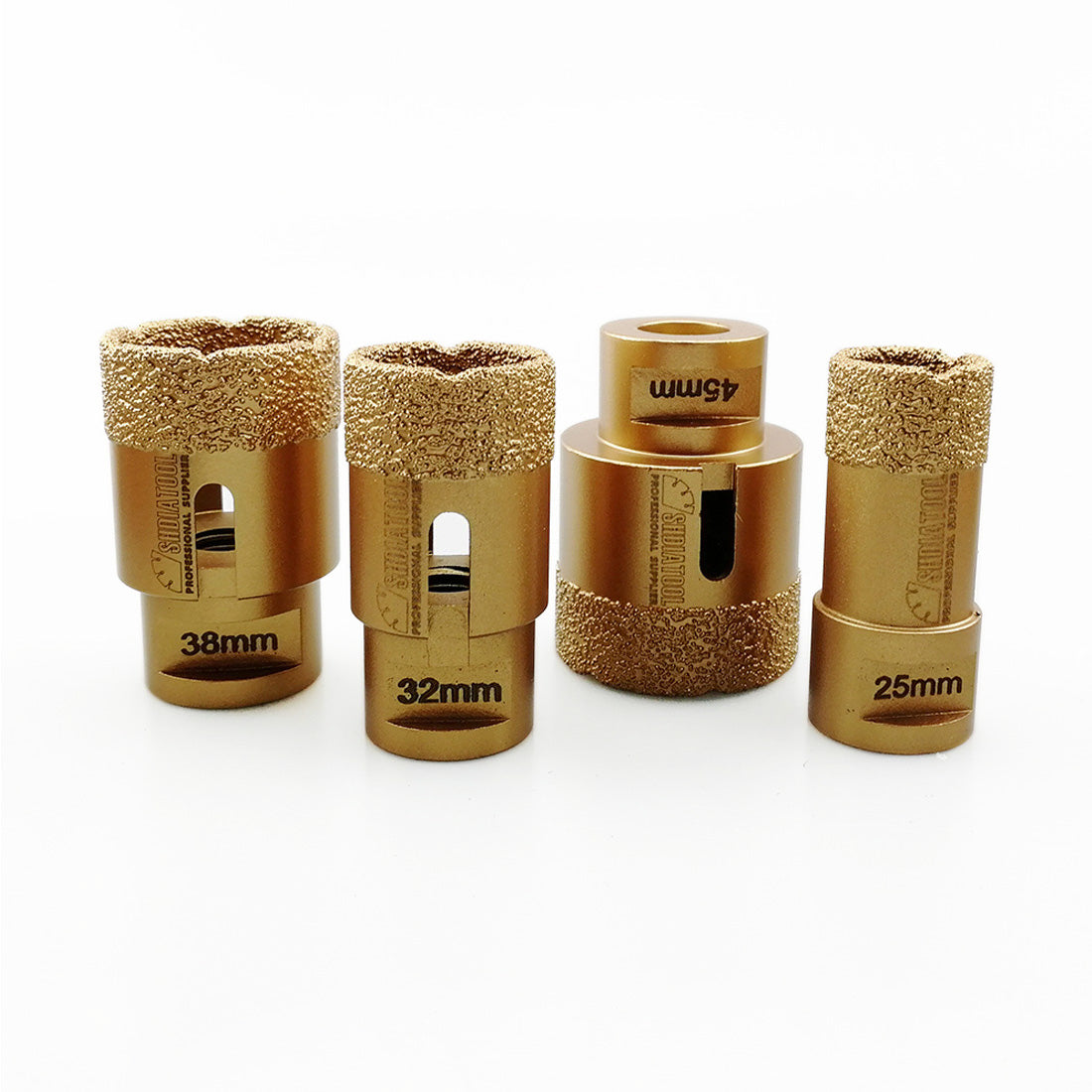 4pcs/set Dry Golden Diamond Drill Bits for Porcelain Tile Granite Marble M14 Thread - DIATOOL
