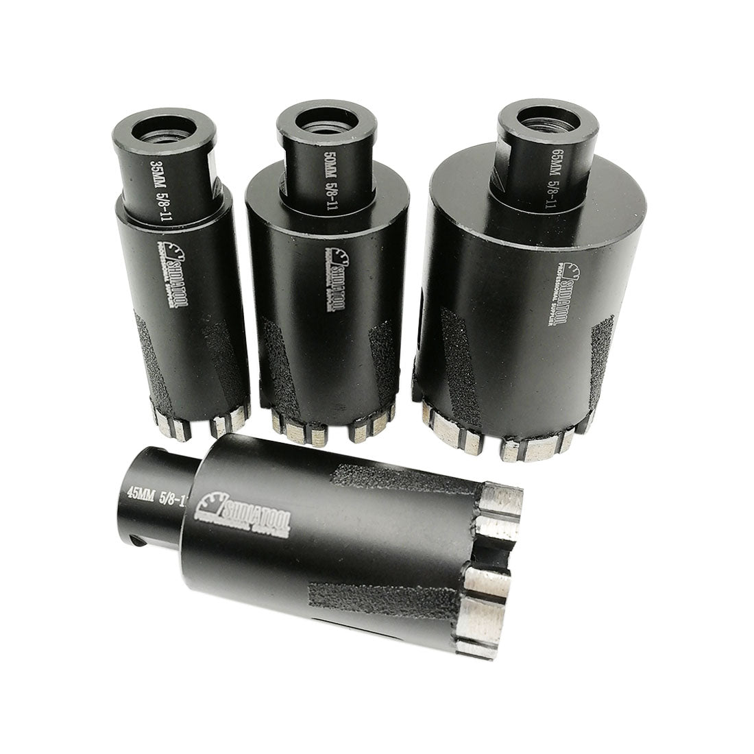 4pcs/set Diamond Drilling Core Bit for hard Granite SHDAITOOL 5/8-11 Thread - DIATOOL