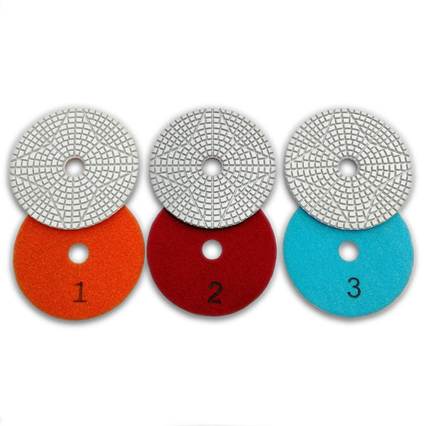 3 Step 4" Diamond Polishing Pads for Marble - DIATOOL
