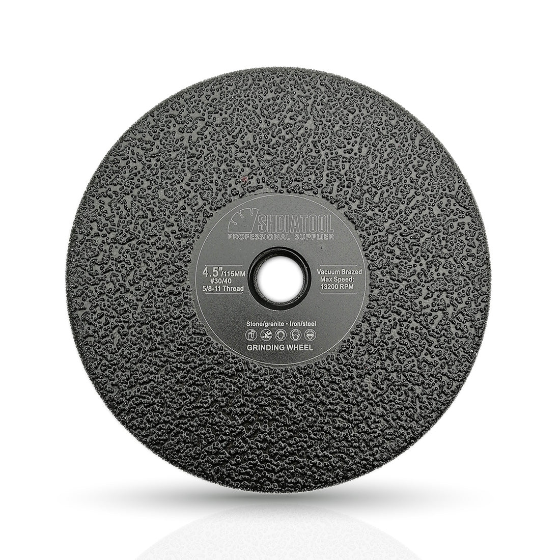 SHDIATOOL Vacuum Brazed Diamond Flat Grinding Wheel 5/8-11 Arbor - DIATOOL