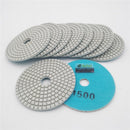 10pcs/set 4" Professional Wet Diamond Polishing Pads for Marble Granite White Resin Bond - SHDIATOOL