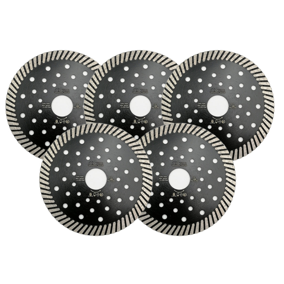 SHDIATOOL Diamond Narrow Turbo Blade with Multi Holes for Tile Granite Marble Concrete 4.5"5"7"9" - SHDIATOOL
