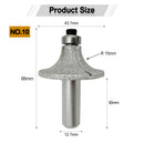 Diamond Router Bits with 1/2" shank for Granite & Marble 31 sizes available 2pcs - SHDIATOOL