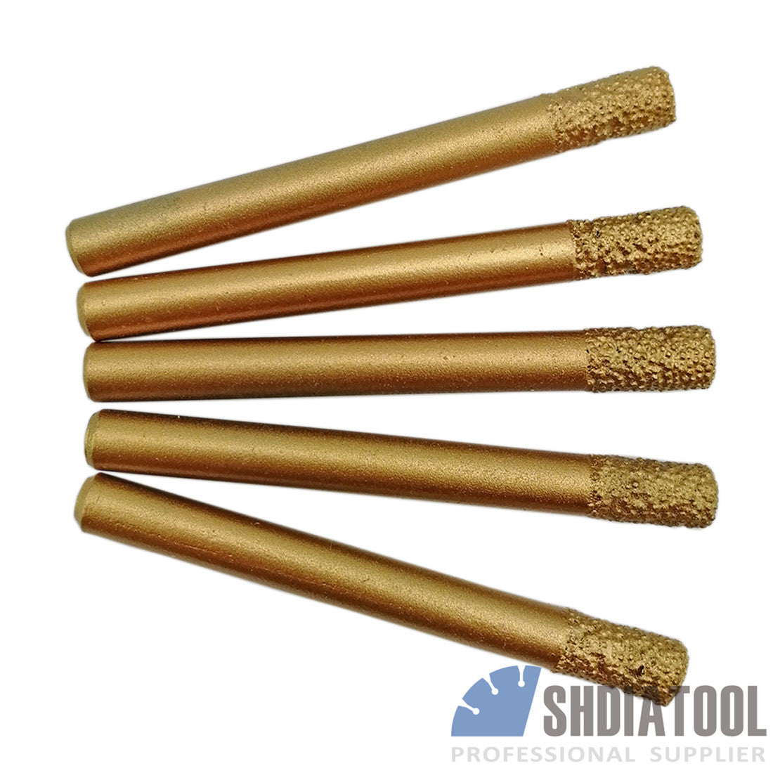 5pc CNC Vacuum Brazed Diamond Flat-end straight knife Engraving Bits for marble - DIATOOL