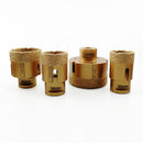 4pcs/set Dry Golden Diamond Drill Bits for Porcelain Tile Granite Marble M14 Thread - DIATOOL