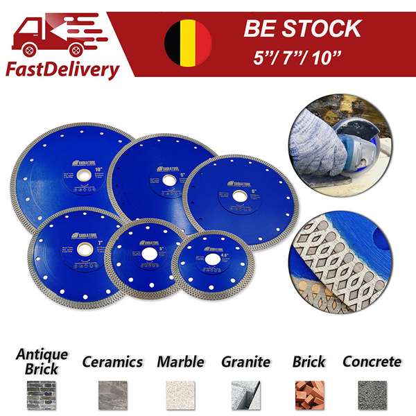 X Mesh Turbo Diamond Blade Cutting Disc for Tile Ceramic Porcelain Marble 5"7"10" BE Warehouse - SHDIATOOL
