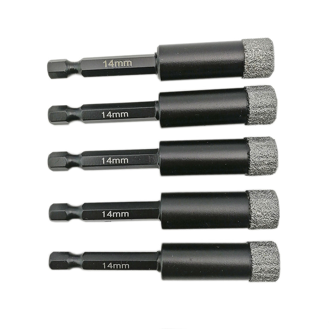 Dry Diamond Drill Bits 2pcs 6/8/10/12/14mm with Quick Change Hex Shank for Granite Porcelain Tile Ceramic Marble - SHDIATOOL