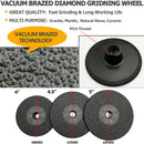 SHDIATOOL Vacuum Brazed Diamond Flat Grinding Wheel M14 Thread - DIATOOL