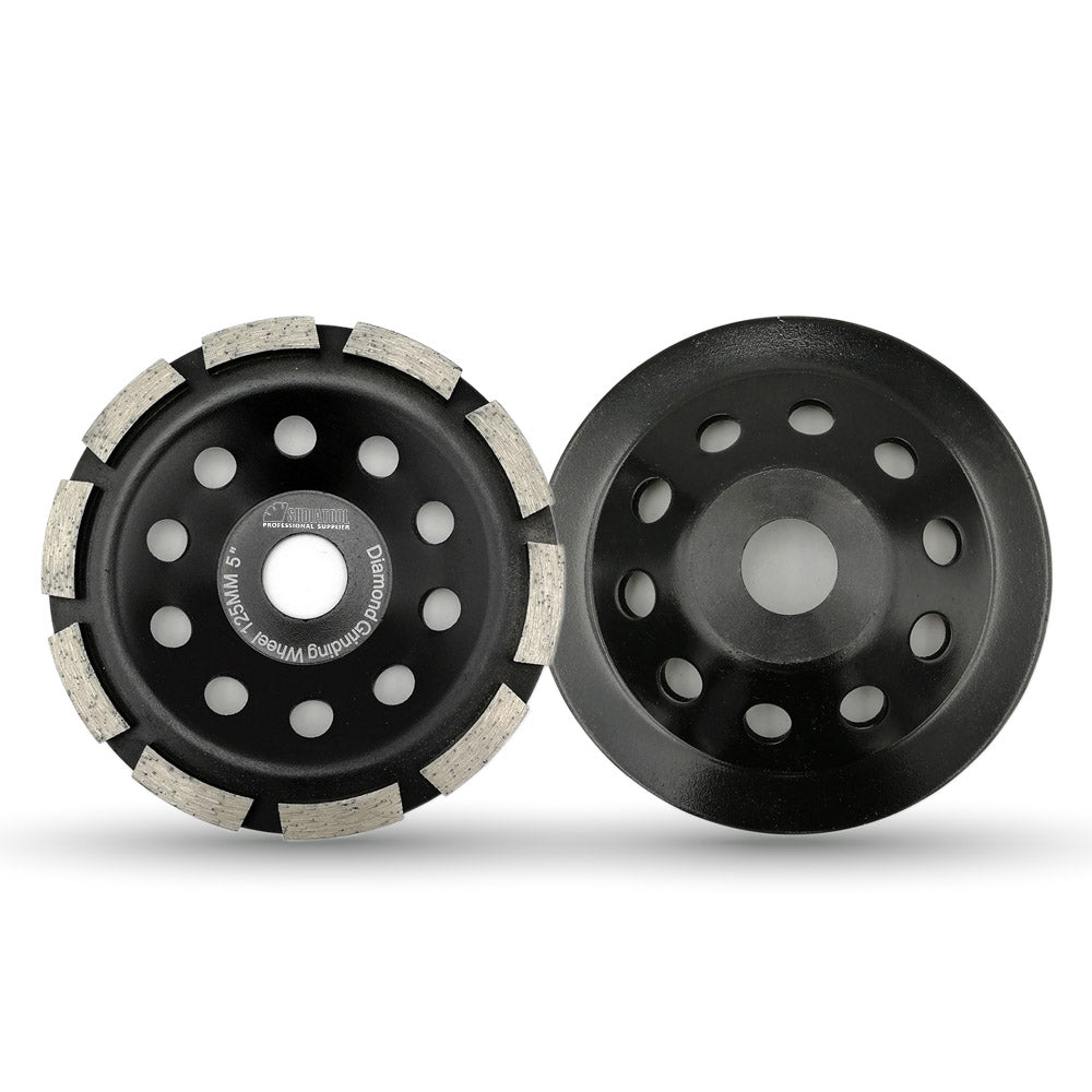 SHDIATOOL Diamond Single Row Grinding Cup Wheel for Concrete Masonry 2 sizes available 4" 5" - SHDIATOOL