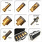 SHDIATOOL Golden Diamond Drill Core Bits Kit with Box for Tile Porcelain Granite Marble 2 Styles Spain Warehouse - SHDIATOOL