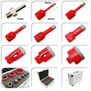 SHDIATOOL Red Diamond Drill Core Bits Kit with Box and an Adapter for Tile Porcelain Granite Marble - SHDIATOOL