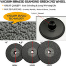 SHDIATOOL Vacuum Brazed Diamond Flat Grinding Wheel 5/8-11 Arbor - DIATOOL