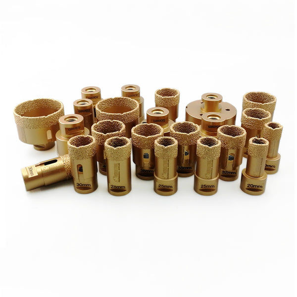 SHDIATOOL 1pc M14 thread Vacuum Brazed Dry Diamond Drilling Core Bits for Ceramic Tile Hole Saw Marble Porcelain Stone - SHDIATOOL