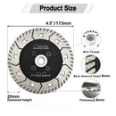 SHDIATOOL Diamond Cutting Grinding Disc 4.5inch 5inch Dual Blade Saw Blade for Granite Marble Concrete BE DE wraehouse - SHDIATOOL