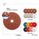 SHDIATOOL 6pcs/Set Diamond Polishing Pads Wet Sanding Disc for Granite Marble Artificial Stone - SHDIATOOL