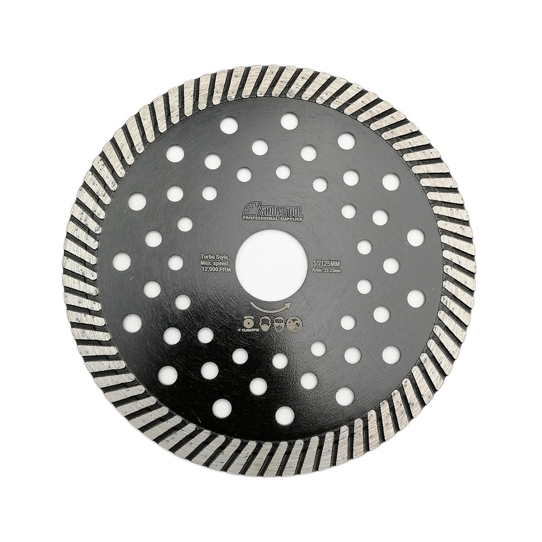 SHDIATOOL Diamond Narrow Turbo Blade with Multi Holes for Tile Granite Marble Concrete 4.5"5"7"9" - SHDIATOOL