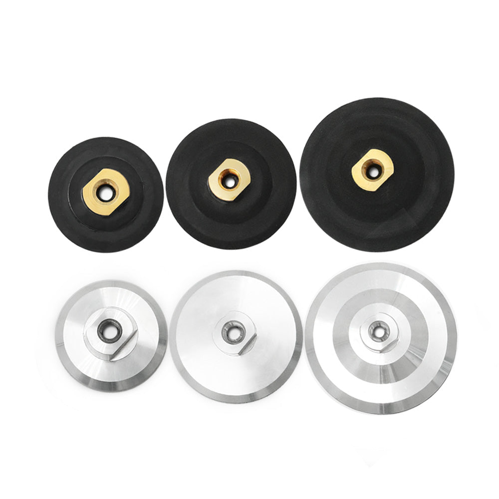 Rubber/Aluminum Backer Pads for Diamond Polishing Pads Arbor M14 SHDIATOOL 3"/4"/5" - SHDIATOOL