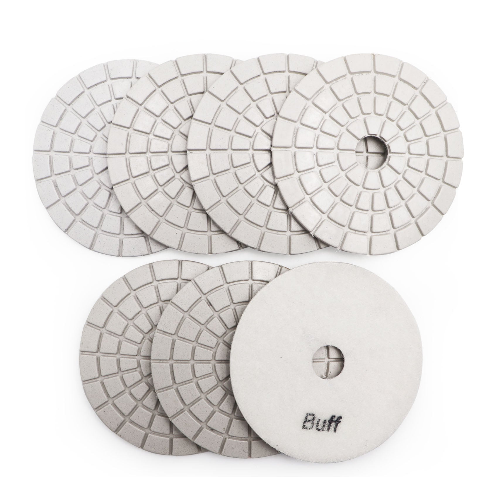 SHDIATOOL Diamond Polishing Pads for Marble Granite Dia 4"/100mm 7pcs/set - SHDIATOOL