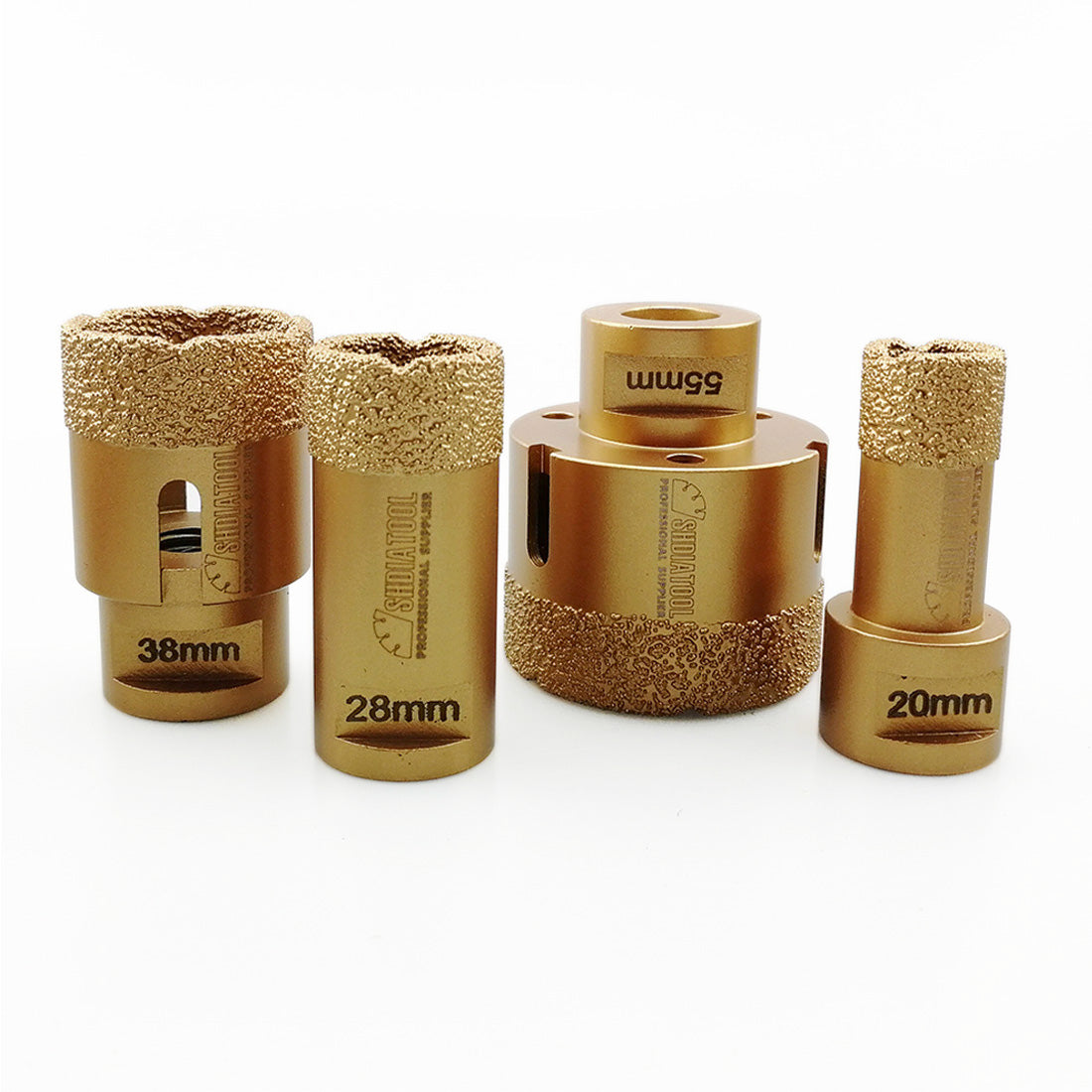 4pcs/set Dry Golden Diamond Drill Bits for Porcelain Tile Granite Marble M14 Thread - DIATOOL