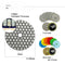 4 inch Dry Diamond Polishing Pad for Granite Marble  7pcs/set Mixed Grits Plus a 5/8-11 Backer - SHDIATOOL