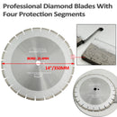 14 in. Dry Cutting Concrete Professional Laser Welded Segmented Diamond Blade - DIATOOL