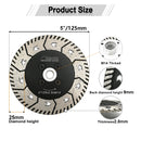 SHDIATOOL Diamond Cutting Grinding Disc 4.5inch 5inch Dual Blade Saw Blade for Granite Marble Concrete BE DE wraehouse - SHDIATOOL