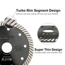 5pcs/set Ultra Thin Diamond Turbo Blades Cutting Ceramic Tile Granite SHDIATOOL Diameter 4.5" 5" BE warehouse - SHDIATOOL