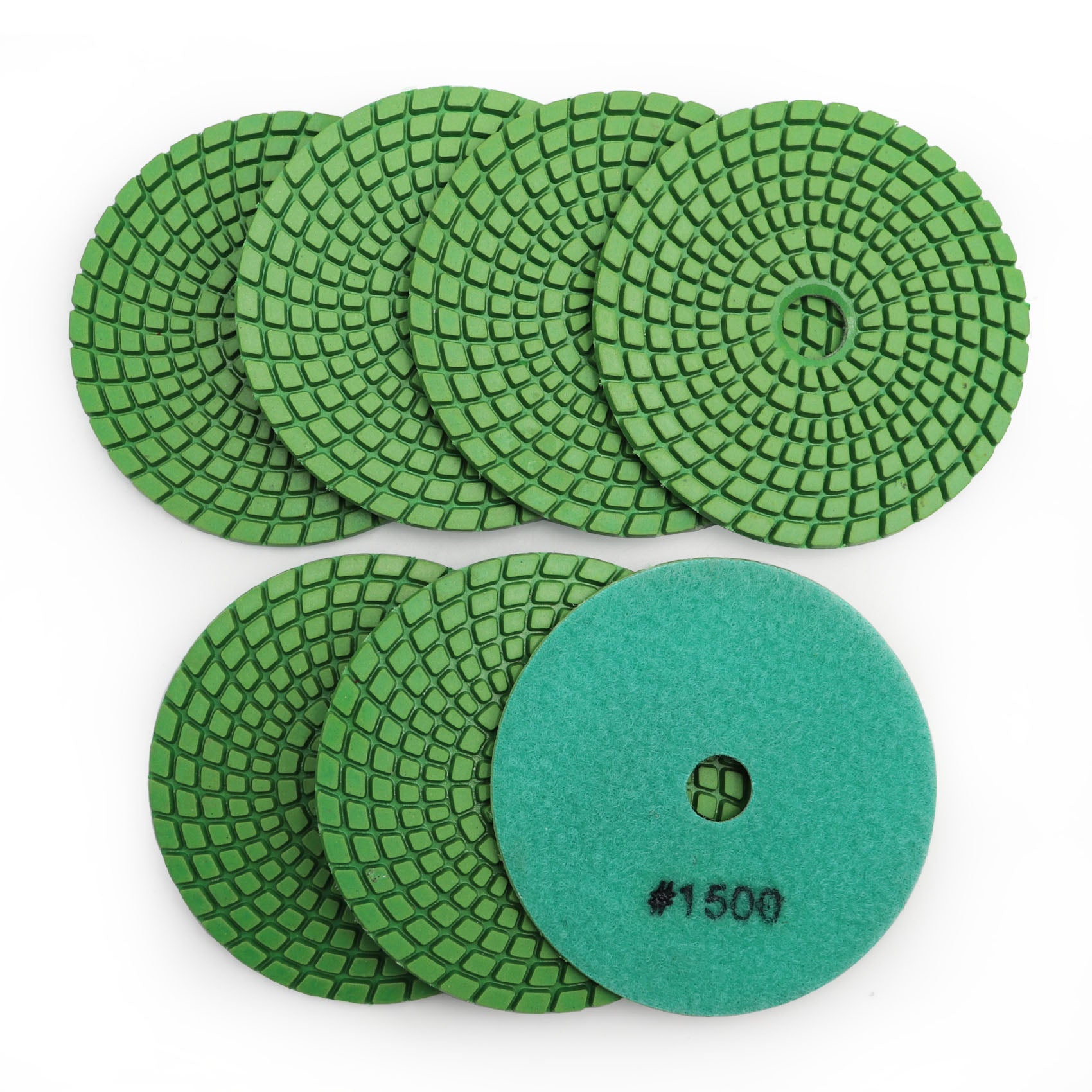 SHDIATOOL Diamond Polishing Pads for Marble Granite Dia 4"/100mm 7pcs/set - SHDIATOOL