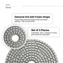 SHDIATOOL 3 Step Diamond Polishing Pads 3PCS Dia 4 inch Premium Resin Bond Sanding Discs for Stone Marble - SHDIATOOL