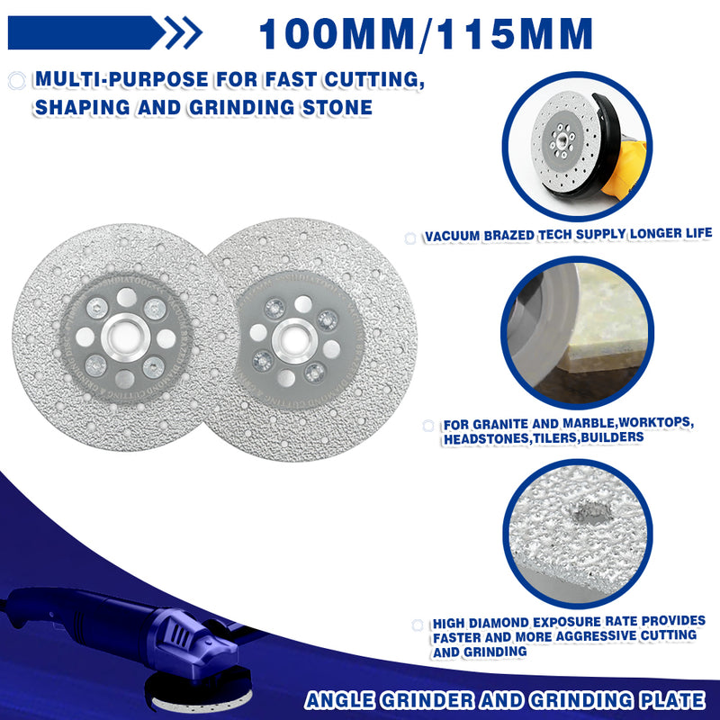 SHDIATOOL Granite Cutting Wheel for Marble Quartz Fast Cutting Grinding Shaping Diamond Disc for Angle Grinder with 5/8-Inch-11 Thread 4"/4.5"/5" - SHDIATOOL