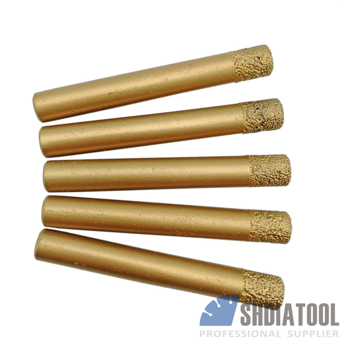 5pc CNC Vacuum Brazed Diamond Flat-end straight knife Engraving Bits for marble - DIATOOL