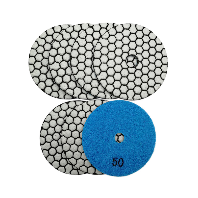 4 in. Dry Diamond Polishing Pad for Granite Marble SHDIATOOL 7pcs/set - SHDIATOOL