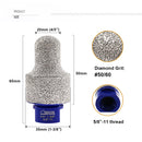 SHDIATOOL Diamond Finger Milling Bits with M14 or 5/8-11 Thread for Existing Holes Enlarging Shaping Trimming in Tile Porcelain Ceramic Granite Marble Dia 20-35mm - SHDIATOOL